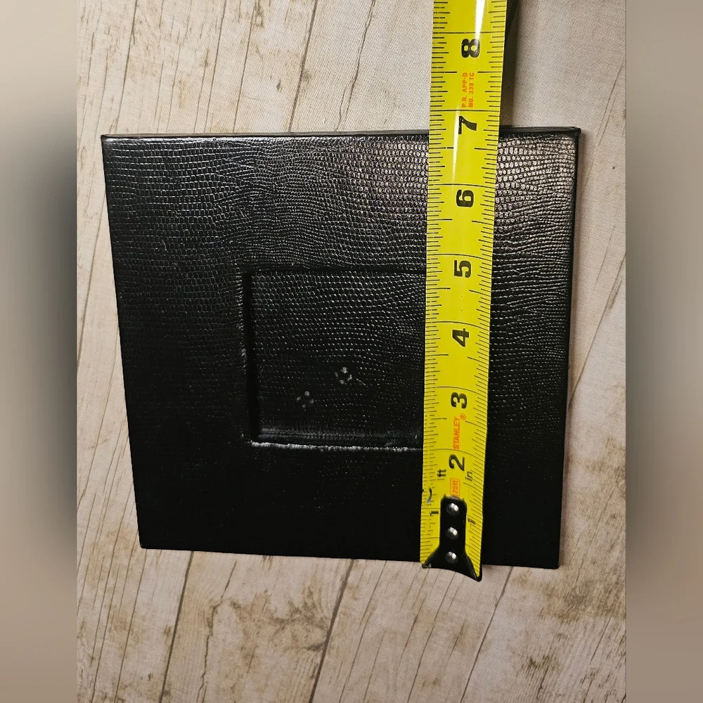 Black Faux Leather Textured □■ Picture Frame ■□ 2.5